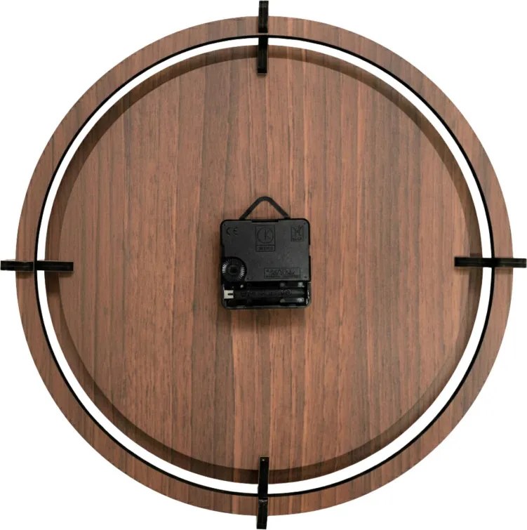 Hodiny z orechového dreva pre moderný interiér| SENTOP HDF0601-ORECH-WENGE