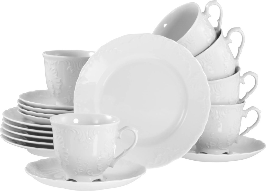 XXXLutz KÁVOVÝ SERVIS Rokoko weiss 18-dielne Creatable - Online Only bytové doplnky - 007768068801