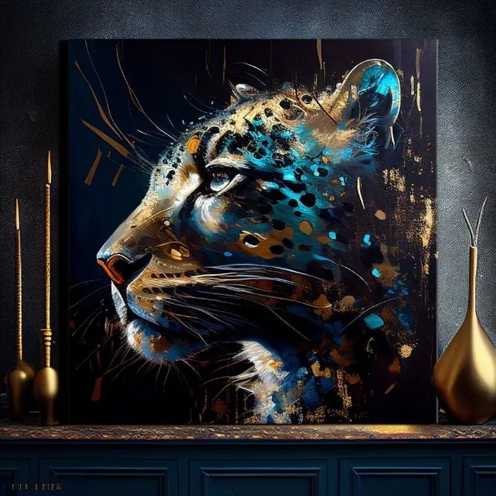 Dekoratívna maľba na plátne - PREMIUM ART - Spotted Hunter's Elegance