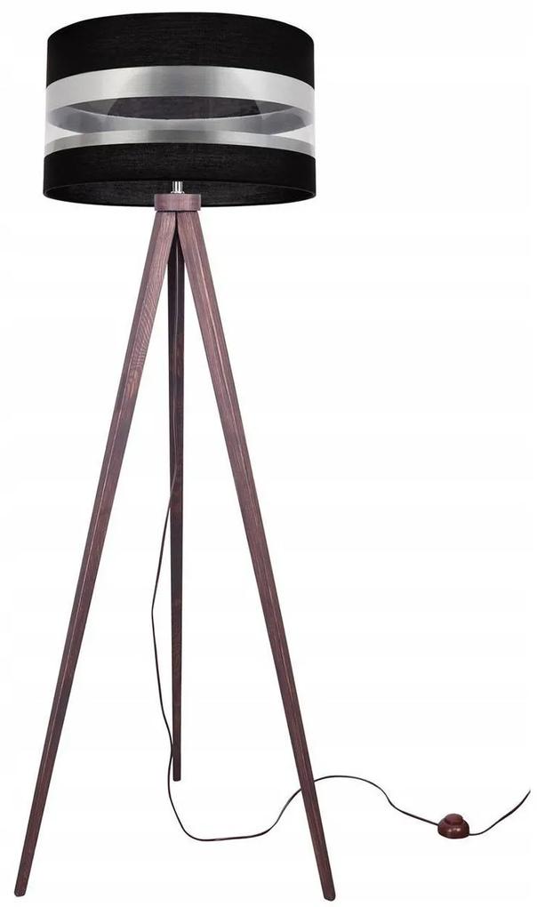 Stojacia lampa Intense chrome, 1x textilné tienidlo (výber zo 6 farieb), (výber z 5 farieb konštrukcie), (fi 35cm)