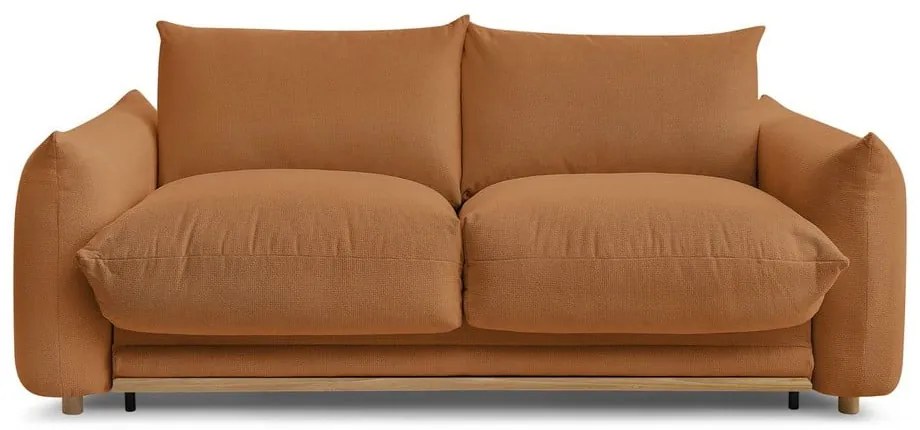 Oranžová rozkladacia pohovka 234 cm Ernest – Bobochic Paris
