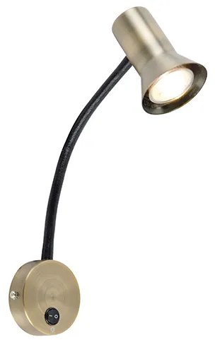 Nástenná lampa bronzová s flexibilným ramenom - Karin Flex