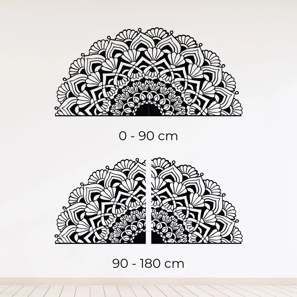 Polovičná drevená mandala na stenu - LUMIS: Preglejka Topoľ - Honey 3071 25 x 50 cm 4013-96166 PR0371