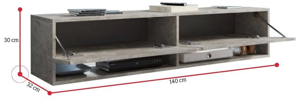 TV stolík MENDES A - dub wotan / nie / 180