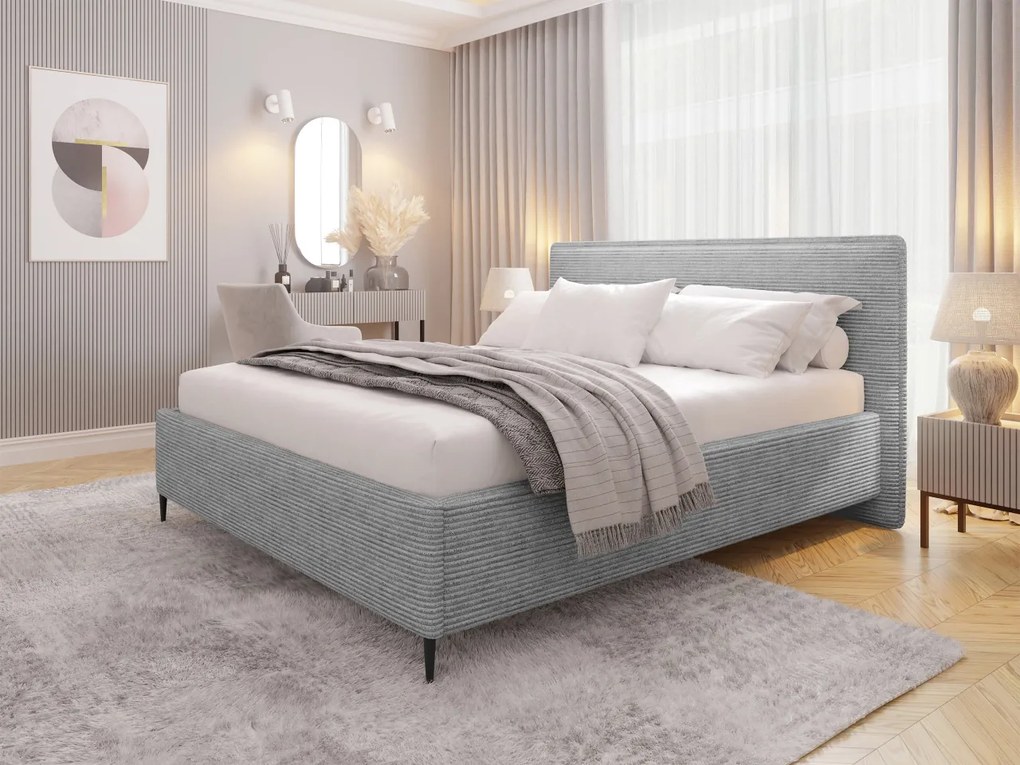Čalúnená posteľ Alecias Corduroy, Dostupné poťahy: Poso 135, Rozmer postele: 140x200