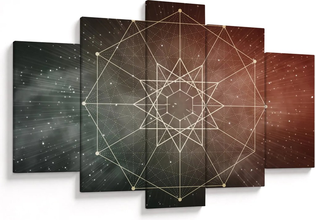Obraz - Vesmírny dodecagram (150x105 cm)