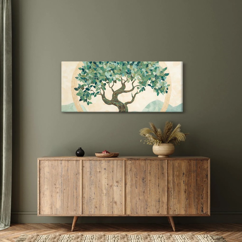 Obraz – Elegantná mozaika so stromom (120x50 cm)