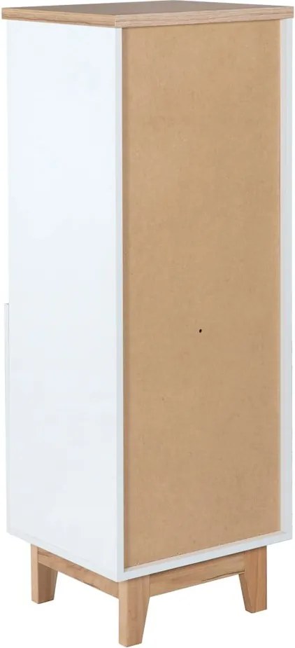 Biela detská knižnica v dekore duba 45x128 cm Finn – Roba