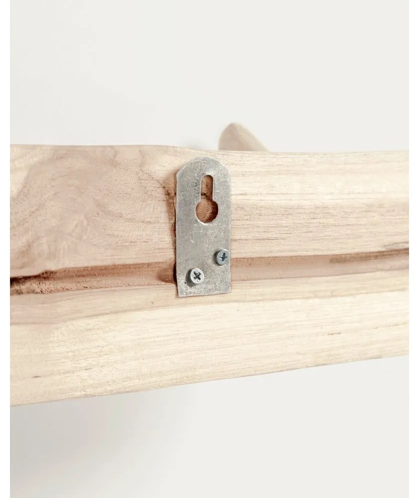 Nástenný vešiak z tíkového dreva v prírodnej farbe 63 cm Gaillech – Kave Home