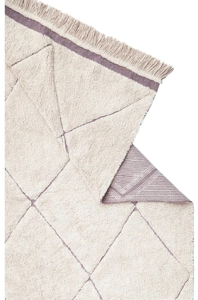 Krémový prateľný ručne tkaný bavlnený koberec 140x200 cm Bereber – Lorena Canals