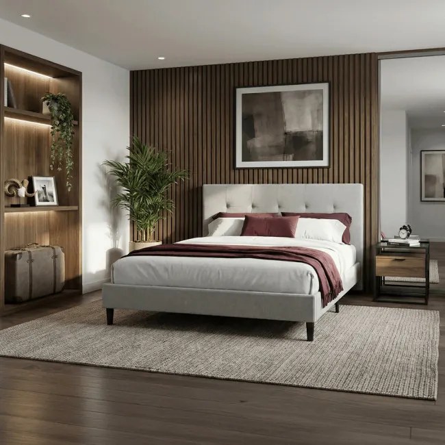 Manželská posteľ béžová 180x200 cm BED-M180 CRM2