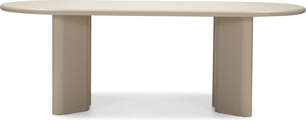 Jedálenský oválny stôl Lima 220 cm tmavobéžový