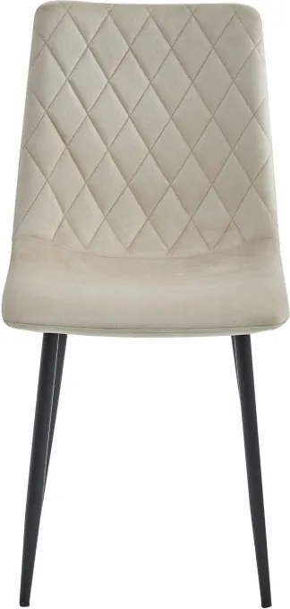 Kreslo TURIN - béžový zamat / čierne nohy
