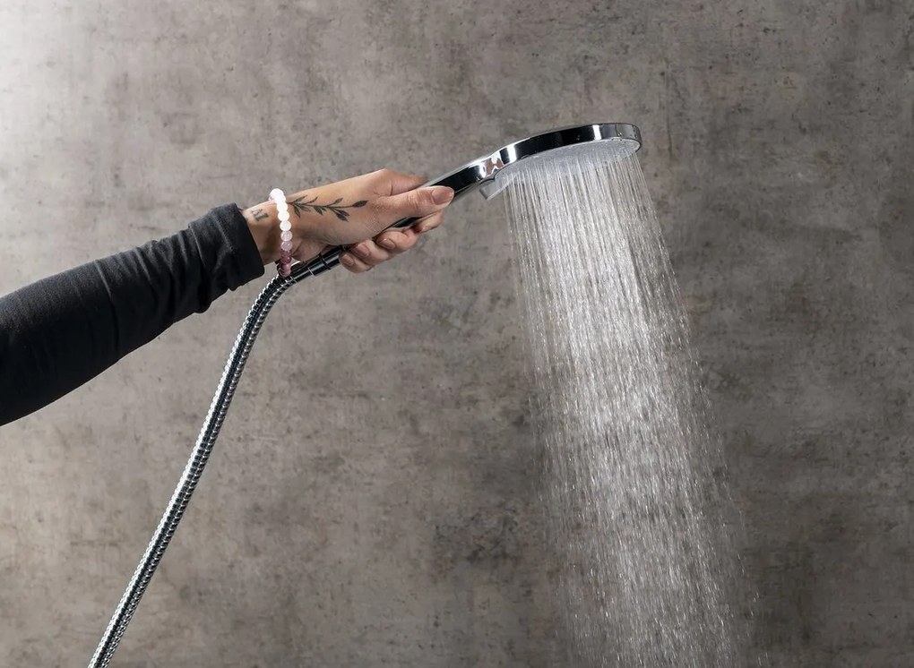 Sapho Sapho, ručná masážna sprcha, 3 režimy, silikon trysky, priemer 120mm, ABS, zlatá matná, SK879GBL