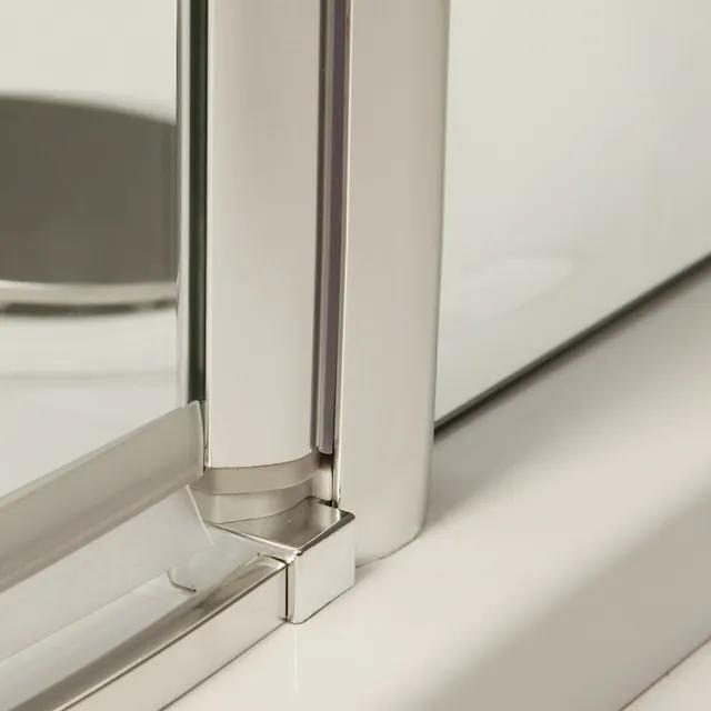 Roltechnik XXL posuvné sprchové dvere MD2 + MB v kombinácii s pevnou stenou 150 cm 90 cm