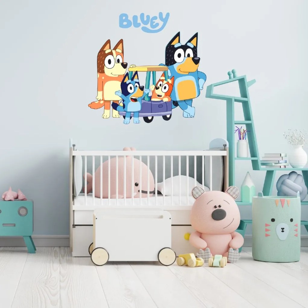 Textilná nálepka na stenu "Bluey"