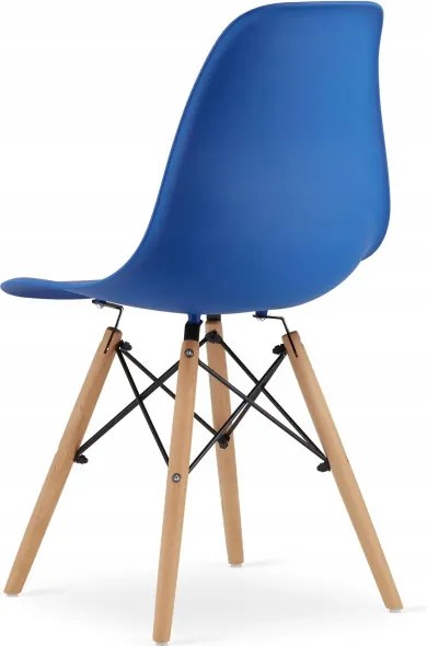 Jedálenský stôl TODI biely 60 cm s dvoma stoličkami OSAKA modré