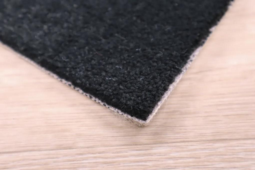 Lano - koberce a trávy Metrážny koberec Nano Smart 800 čierny - S obšitím cm