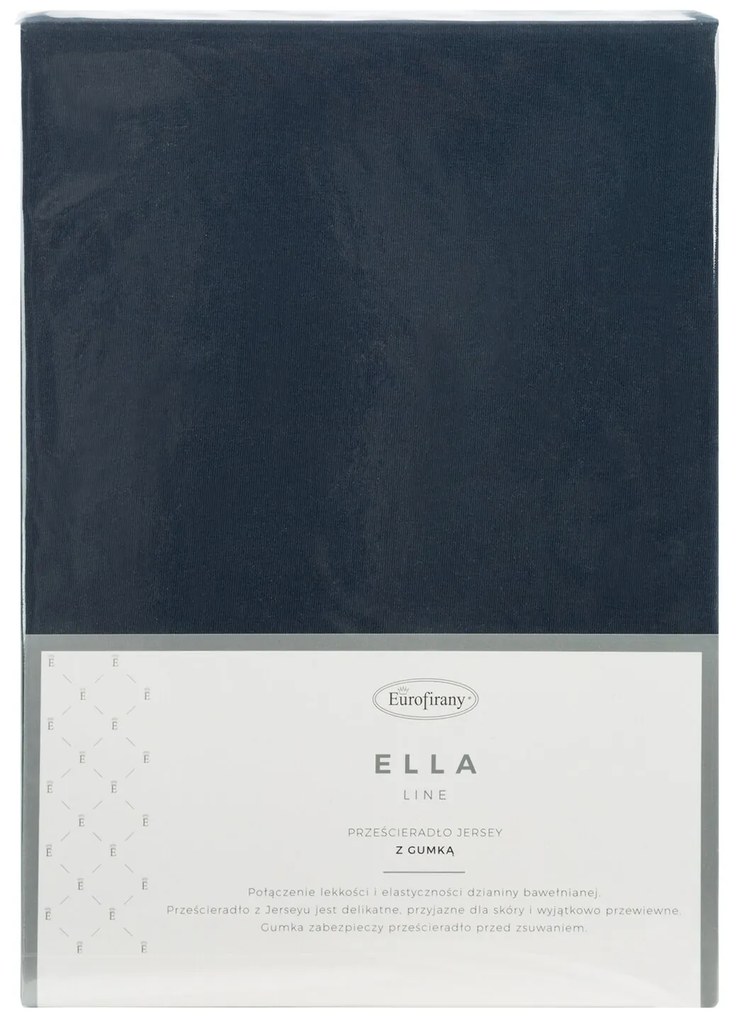 BAVLNENÉ PRESTIERADLO S GUMOU ADELA 220X200X25 CM TMAVOMODRÁ