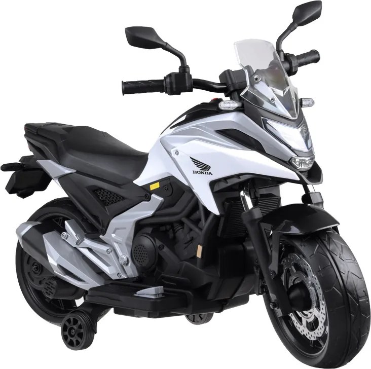JOKOMISIADA Elektrická motorka na batériu pre deti HONDA NC750X so zvukmi PA0314 biela