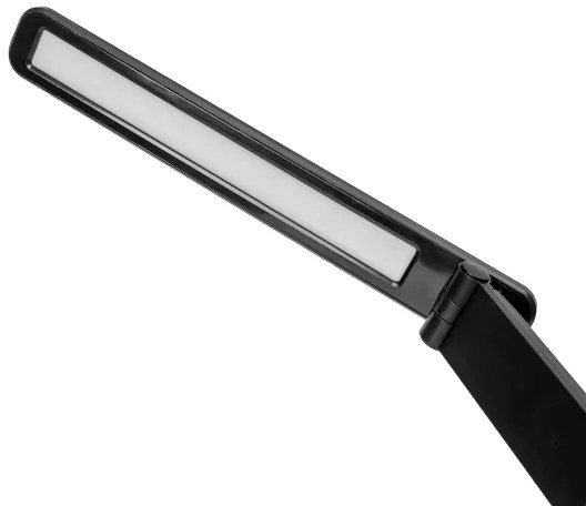 LED RGBW Stm. lampa s bezdr. nab. a displejom USB portom 6W/5V 3000-6500K čierna