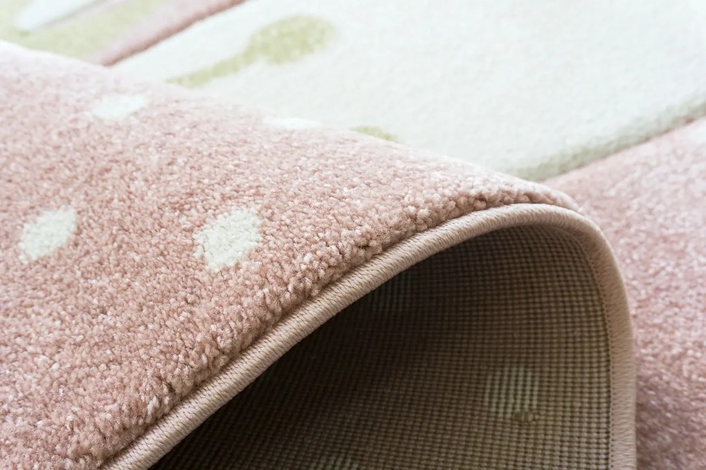 BE Koberec Smart Kids 22414 PINK – ružový obdĺžnikový Rozmer: 120x180 cm