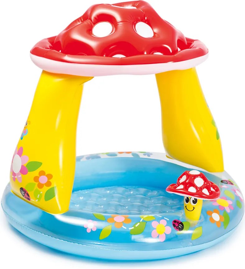 INTEX Detský bazén so strieškou Muchotrávka