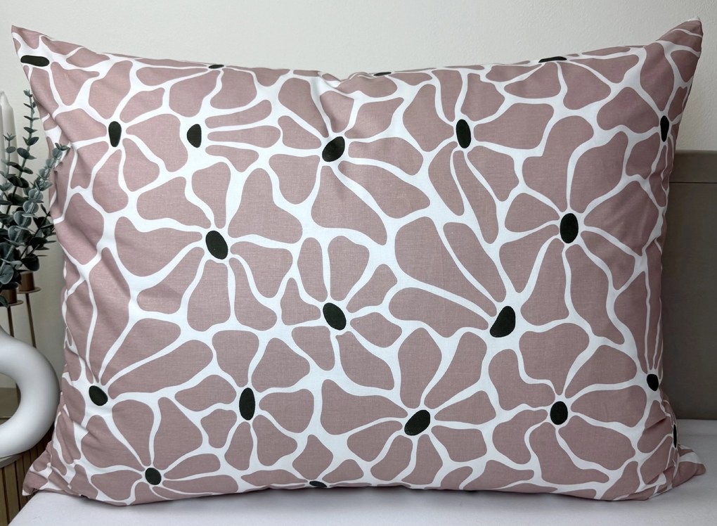 INTERMEDIC SK Bavlnená obliečka na vankúš Ružový Kvet 45x65 cm – 100 % bavlna