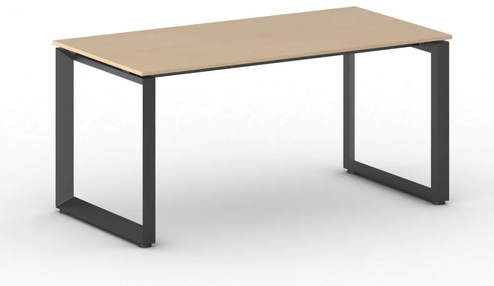 Kancelársky stôl PRIMO INSPIRE, 160x80 cm, čierna podnož, buk