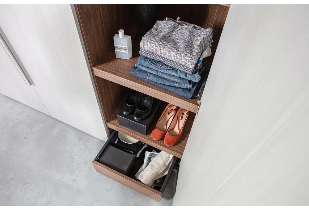 Sivá modulárna skriňa 165x210 cm Rens – WOOOD