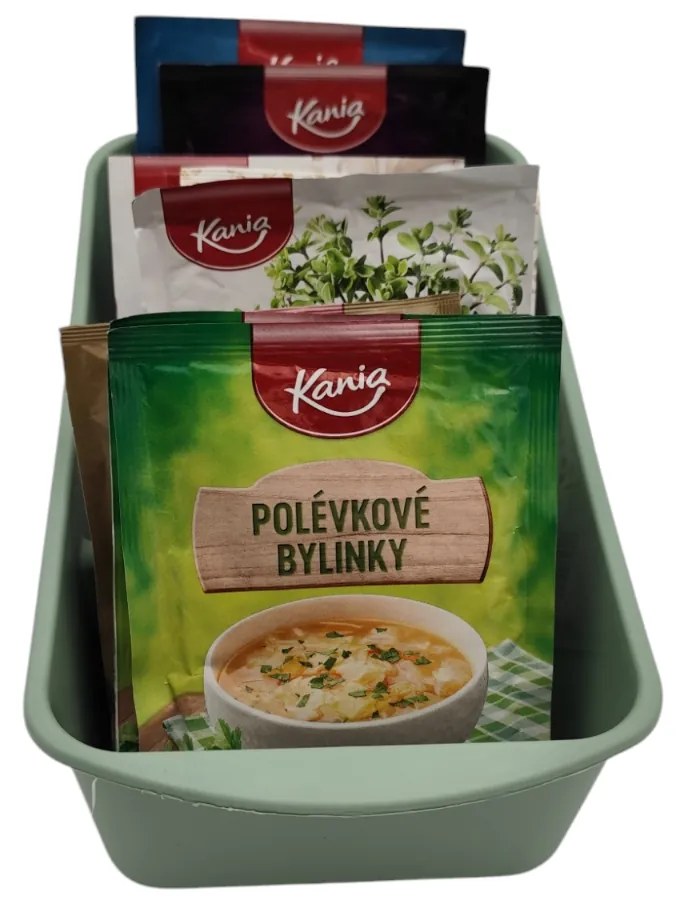 Organizér na korenie v vreckách, zásobník, ANNA2, zelený