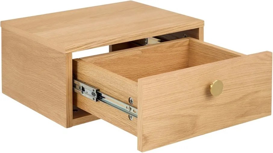 Nočný stolík v dekore duba v svetloprírodnej farbe Monfort – Actona