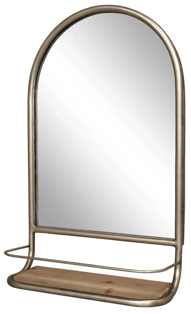 Chic Antique Nástenné zrkadlo s poličkou Anitique Brass 56 cm