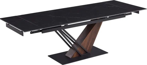 Jedálenská rozkladací stôl SANNY 180–240 cm biely/orech