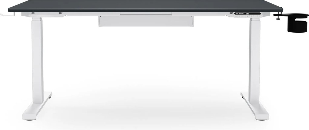 Elektrický stôl s nastaviteľnou výškou ergonomický bielo-antracitový,1400x700 mm: ARIA
