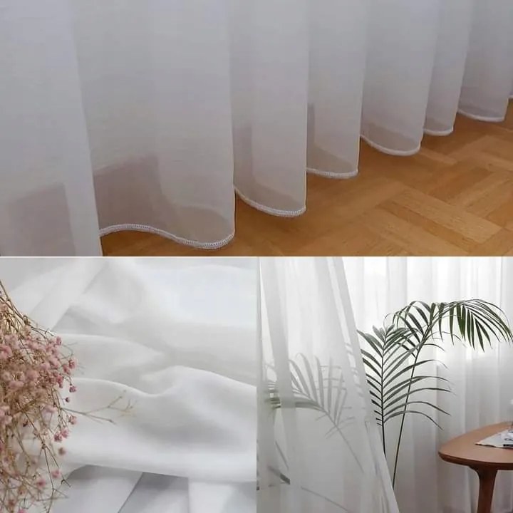Dekorstudio Biela záclona Žaneta s olovkom - vlastný rozmer Uchytenie závesu: Dekoračné krúžky strieborné, Šírka záclony: 450cm