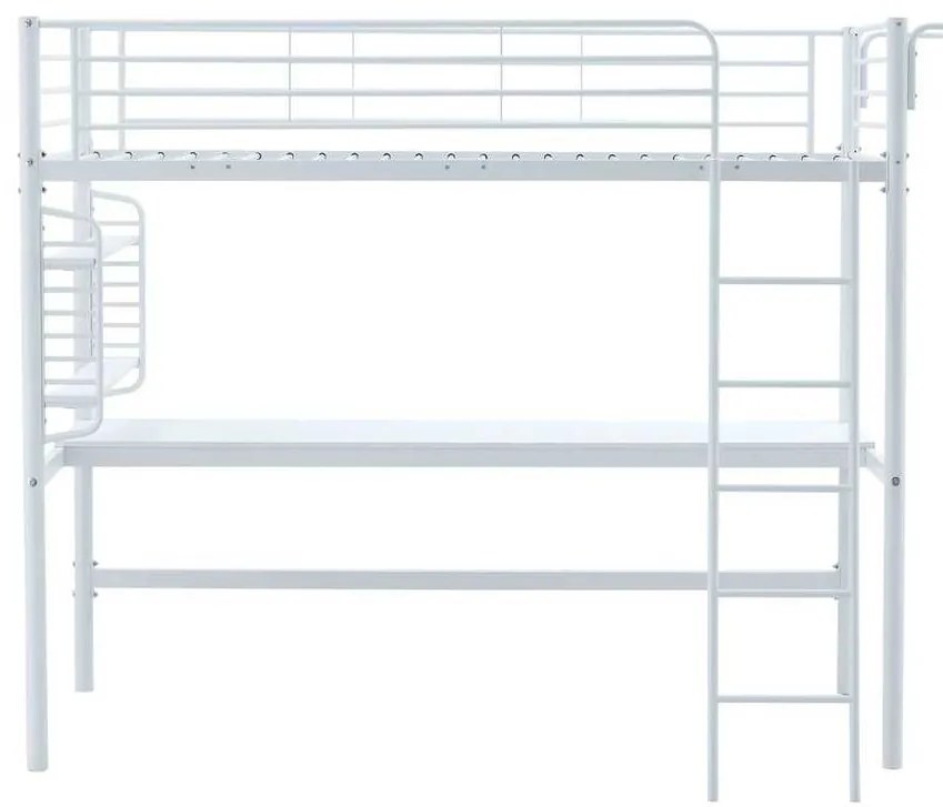 Poschodová posteľ so stolom Joliet 90 x 200 cm, biela