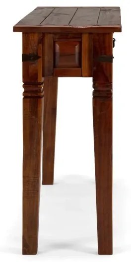 furniture-nabytek.cz - Masívny toaletný stolík Catana z borovicového dreva, hnedý, lakovaný – 120×35×76 cm