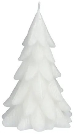 Vianočná sviečka Xmas tree biela, 12,5 x 8,5 cm
