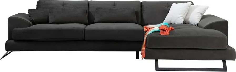 Tmavosivá rohová pohovka (pravý roh) Frido – Balcab Home