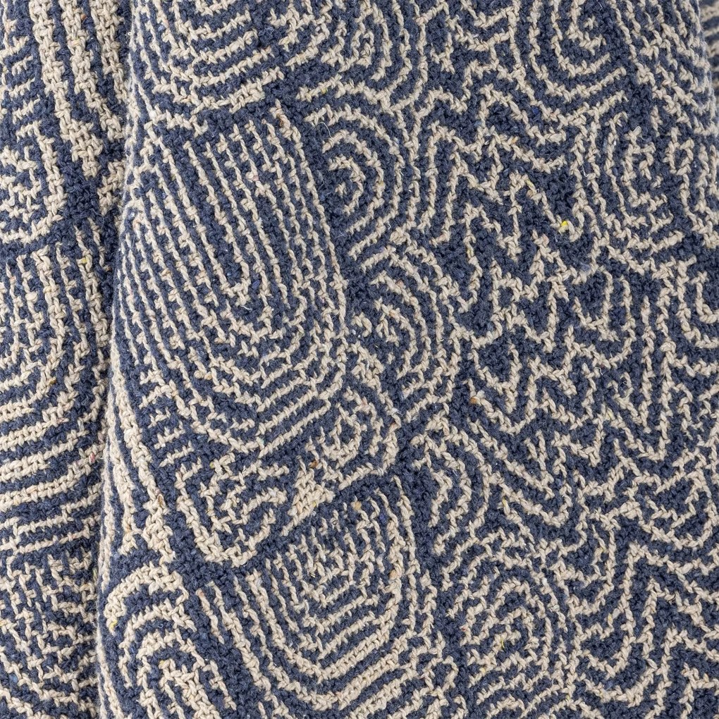 Bloomingville Prehoz z recyklovanej bavlny Bresso Blue 130 x 160 cm