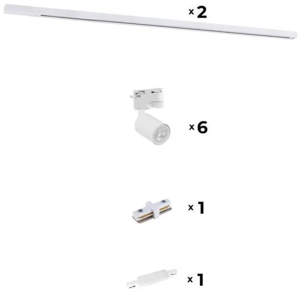 Zuma Line 3041 - Bodové svietidlo do lištového systému REFLEKTOR 6xGU10/10W/230V