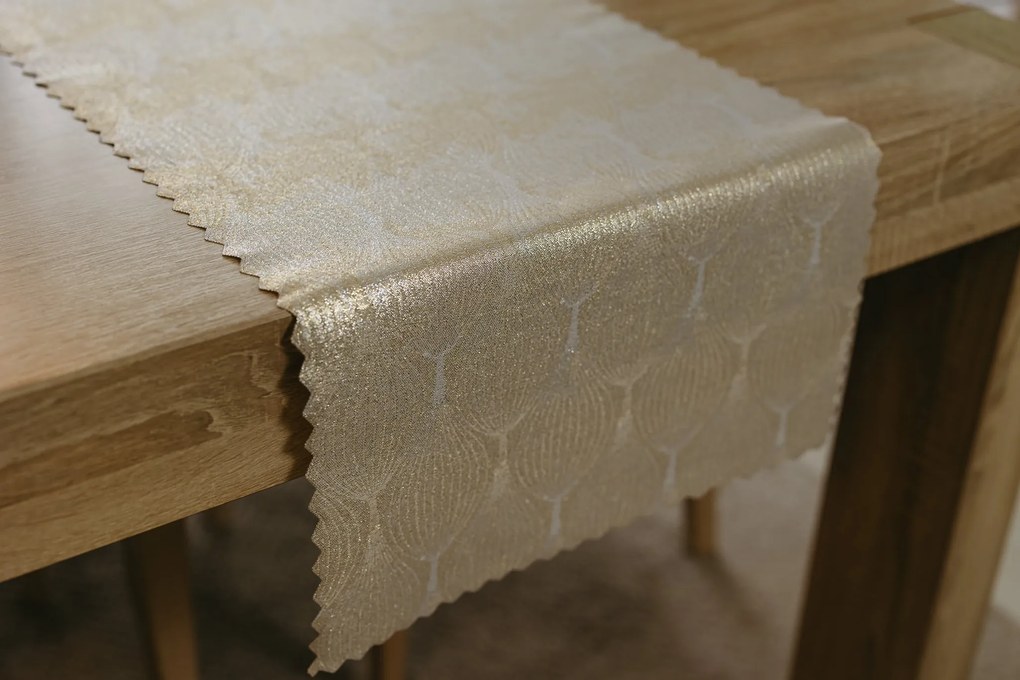 Dekorstudio Luxusný behúň na stôl - strieborno-zlatý SW31 Rozmer behúňa (šírka x dĺžka): 40x110cm
