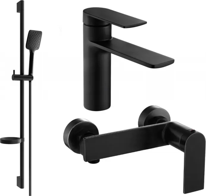 Mexen Zero DS62 sprchová súprava, čierna - 71104DS62-70