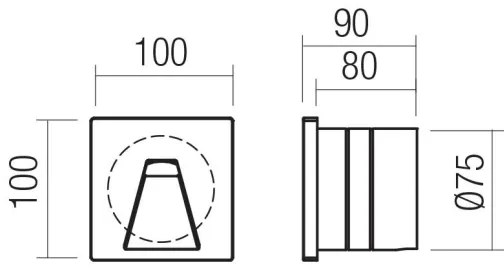 Redo 91196 - LED vonkajšie orientačné svietidlo BAST LED/2,5W/230V IP65 antracit