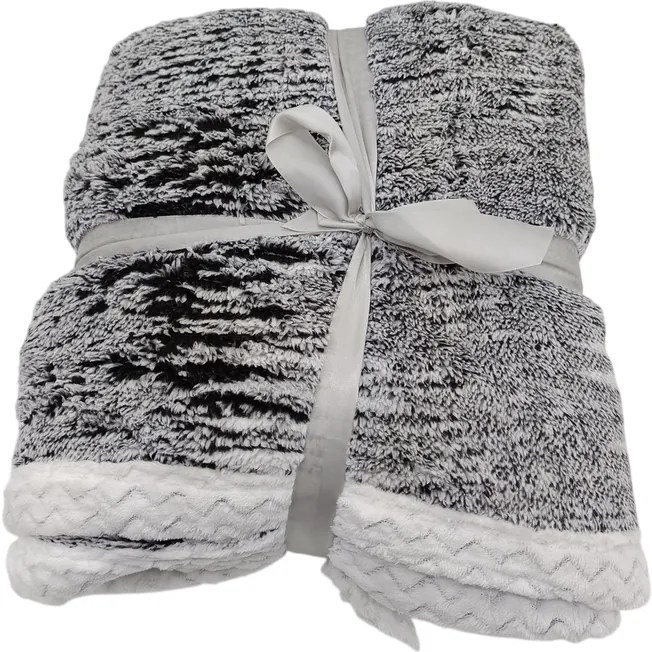 Jahu Baránková deka Mramor čierna, 150 x 200 cm