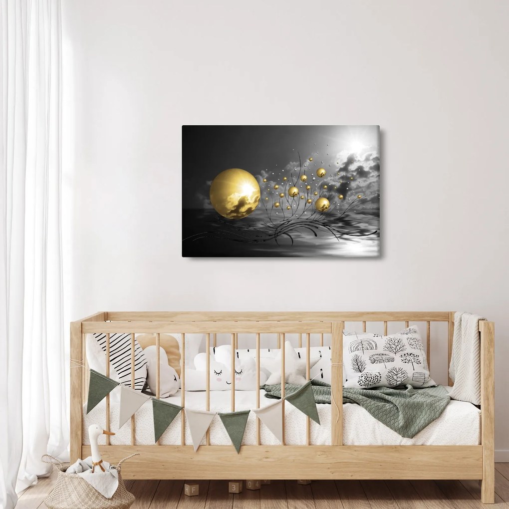 Obraz okrových gulí (90x60 cm)