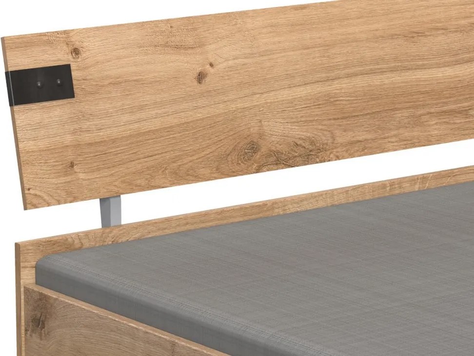 Posteľ Liverpool 140x200 cm, dub