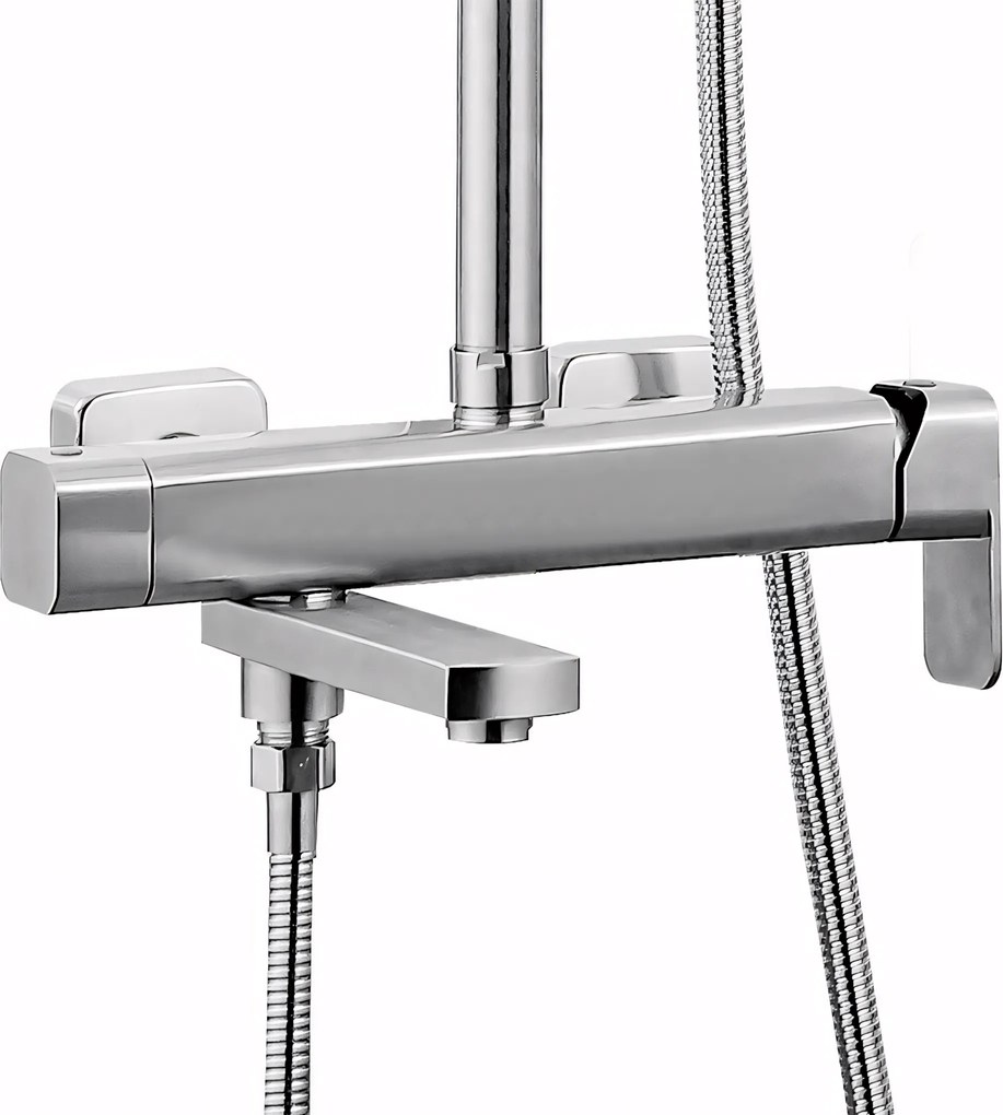 Rea Arlo, sprchový set s vaňovým výtokom, brúsená oceľ, REA-P7340