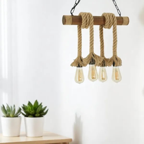 Brilagi - Luster na reťazi KOS 4xE27/60W/230V buk